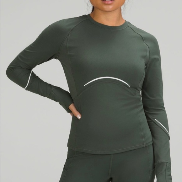 lululemon athletica Tops - Lululemon Rulu Reflective Running Top Long Sleeve Shirt Size 14